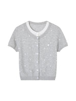 Polka Dot Layered Knit Tee
