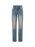 Retro Washed Slim Denim Jeans