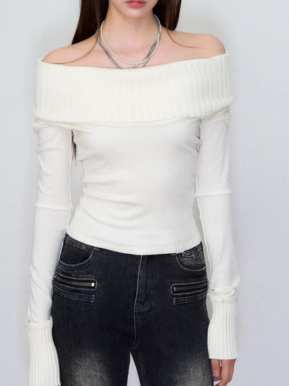 Rose Draped Knit Top