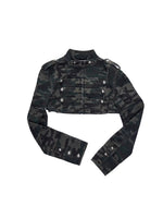 Camo Double Button Short Jacket & Shorts Set