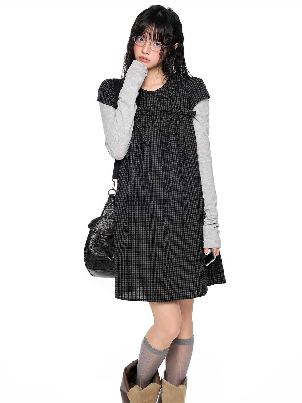 Plaid Peter Pan Dress