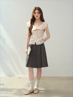 Pink Lyocell Twist Blouse
