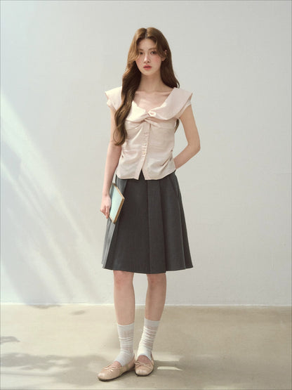 Pink Lyocell Twist Blouse