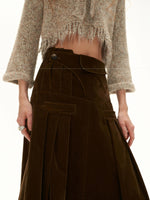 Vintage Velvet A Line Maxi Skirt