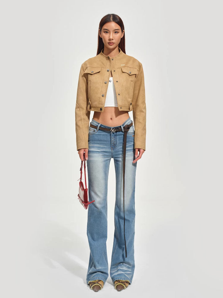 Suede-Touch Short Hunting Jacket