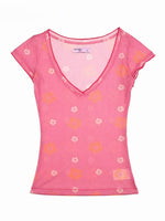 Sunfade Floral Knit T-Shirt
